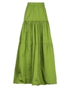 TWINSET TWINSET WOMAN LONG SKIRT MILITARY GREEN SIZE 8 POLYESTER,35428907QK 4