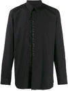 Givenchy Split Embroidered Logo Shirt In Black