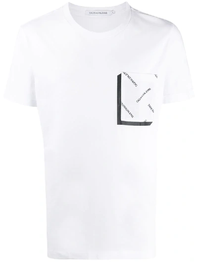 Calvin Klein Jeans Est.1978 Logo Print T-shirt In White