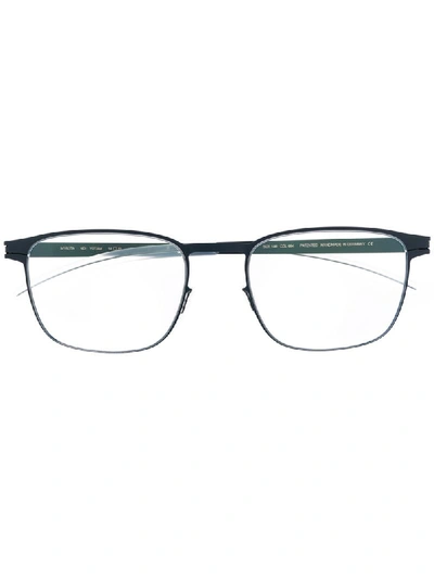 Mykita Yotam 084 Navy Leather/fur/exotic Skins->leather In Blue