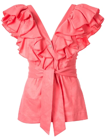 Manning Cartell Ruffled Blouse In Pink