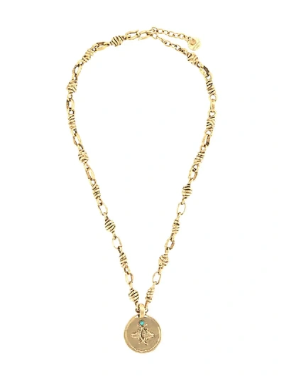 Goossens Talisman Taurus Medal Necklace In Gold