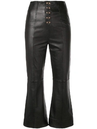 Alice Mccall Sweet Street Leather Trousers In Black
