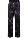 JUST DON TIE-DYE PRINT TRACK TROUSERS