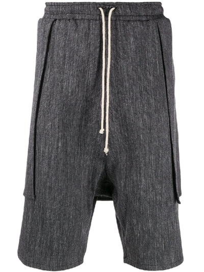 Alchemy Skirt-overlay Drawstring Shorts In Grey