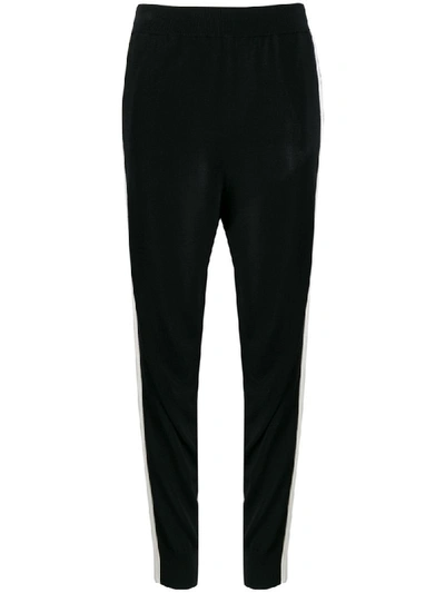 Stella Mccartney Woman Black Compact Knitted Trousers In Nero