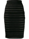 Balmain Logo-embellished Skirt In Black