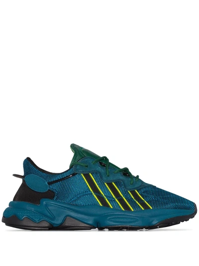 Adidas Originals Adidas Mens Blue And Green Pusha T Ozweego Trainers