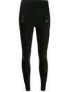 Ultracor Lux Knockout Star-print Ankle Leggings In Nero Starlight