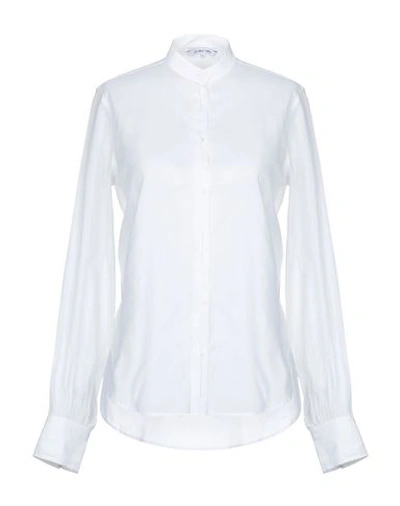 Helmut Lang Solid Color Shirts & Blouses In White