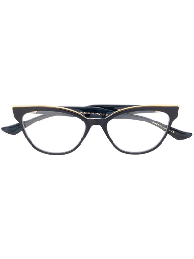 Dita Eyewear Ficta Cat-eye Glasses In Blue