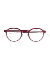 Mykita Armstrong 412 Cranberry Leather/fur/exotic Skins->leather In Red