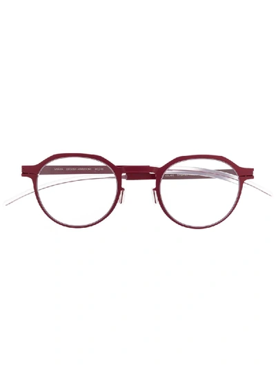 Mykita Armstrong 412 Cranberry Leather/fur/exotic Skins->leather In Red