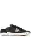 PHILIPPE MODEL DISTRESSED LOW-TOP SNEAKERS