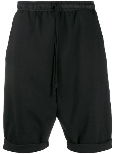 Alchemy Drop-crotch Drawstring Shorts In Black