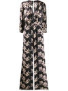 Iro Mexi Floral Print Wide-leg Jumpsuit In Black