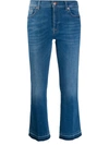 7 FOR ALL MANKIND MID RISE CROPPED JEANS