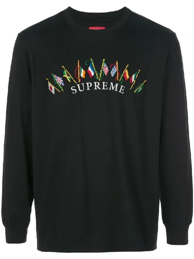 Supreme Flags L/s Top In Black | ModeSens