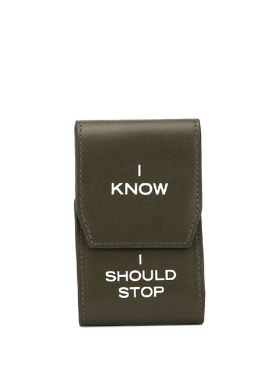 Ports V 'i Know I Should Stop' Wallet In Green