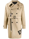 DSQUARED2 DOUBLE-BREASTED PRINTED LOGO TRENCH COAT