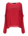 FRANKIE MORELLO FRANKIE MORELLO WOMAN TOP RED SIZE 8 POLYESTER,38886107UV 5