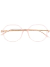 Mykita Hilla 940 C20 Rwt/cgd Leather/fur/exotic Skins->leather In Pink