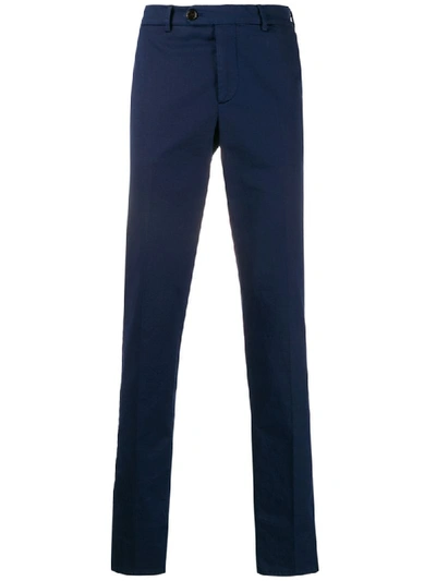 Brunello Cucinelli Classic Buttoned Trousers In Blue