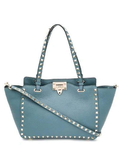 Valentino Garavani Garavani Rockstud Tote In Blue