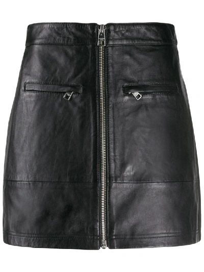 Calvin Klein Jeans Est.1978 Zipped Straight Skirt In Black