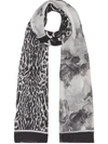 BURBERRY ANGEL AND LEOPARD PRINT SCARF