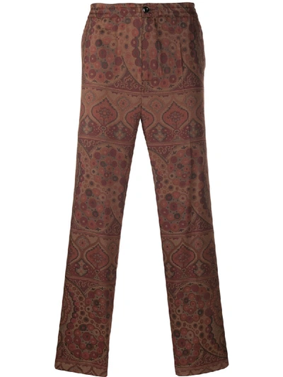 Stussy Paisley Straight-fit Trousers In Red