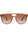 BURBERRY NAVIGATOR-FRAME SUNGLASSES