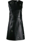 BURBERRY EMBELLISHED FAUX-LEATHER DRESS