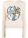 ALBERTA FERRETTI LOVE ME! SEQUINNED JUMPER