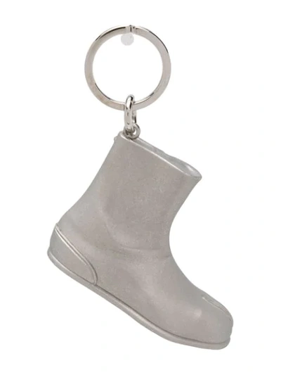 Maison Margiela Key Ring Tabi Shoe In Metallic