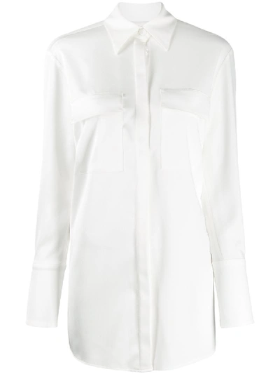 Blanca Elongated Long-sleeved Shirt In White