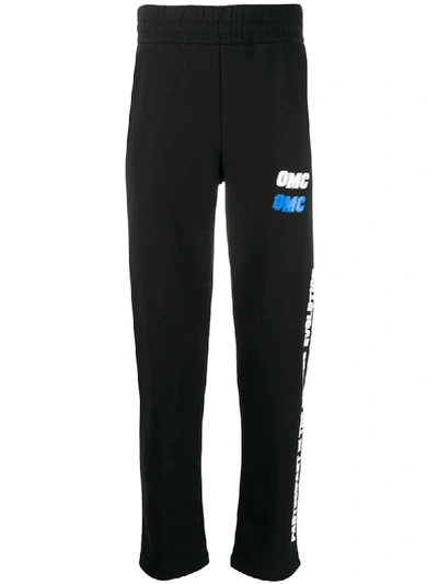 Omc Logo Print Tracksuit Trousers In Black