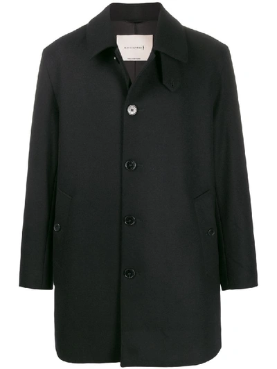 Mackintosh Button Up Coat In Black