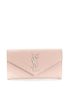 Saint Laurent Large Monogram Wallet In Pink