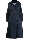 PRADA FLARED MID-LENGTH TRENCH COAT