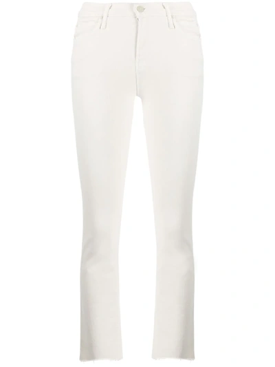 Mother Straight-leg Cropped Jeans In Neutrals