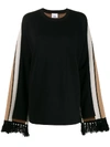 BURBERRY SCARF-STYLE SLEEVES OVERSIZED JUMPER