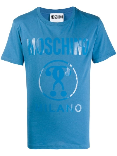 Moschino Questions Logo T-shirt In Blue