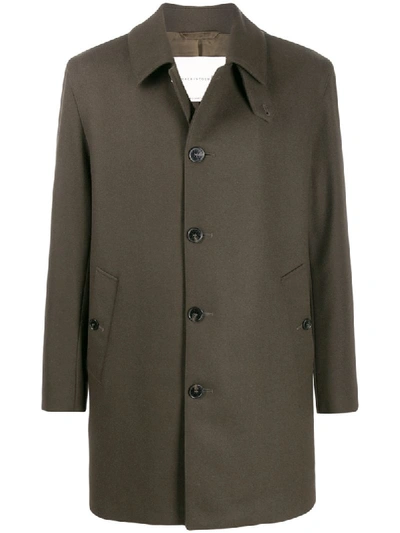 Mackintosh Button Up Coat In Green