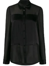 MICHAEL MICHAEL KORS SATIN-PANEL CHIFFON BLOUSE