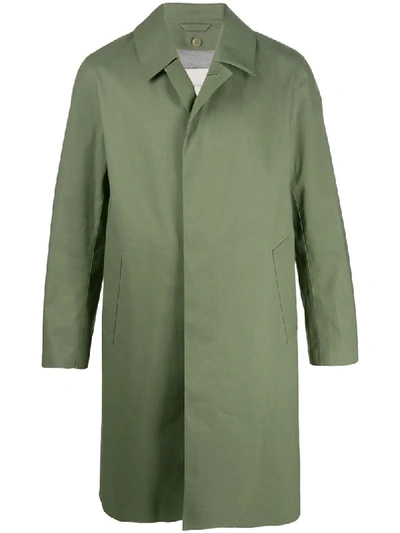 Mackintosh Green Bonded Cotton 3/4 Coat Gr-001