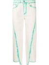 LANVIN ASYMMETRIC CROPPED JEANS