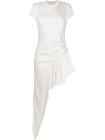 Alexander Wang Women's Asymmetric Draped Mini Dress In White