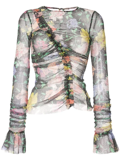 Alice Mccall Cosmic Dancer Floral Print Top In Black