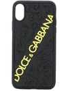 Dolce & Gabbana Textured Logo Iphone X Case In Black